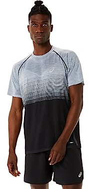 ASICS Herren Seamless Shortsleeve Laufbekleidung Laufshirt Performance Black/Carrier Grey - Grau M