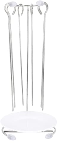 Holibanna 1 Set Hanger Coat Hanger Stand Tool Stand Outdoor BBQ Barbecue Skewer Stand BBQ Stick Grilling Kabob Skewers BBQ Supply BBQ Hanging Rack Stainless Steel Hanging Rack Hot Dog