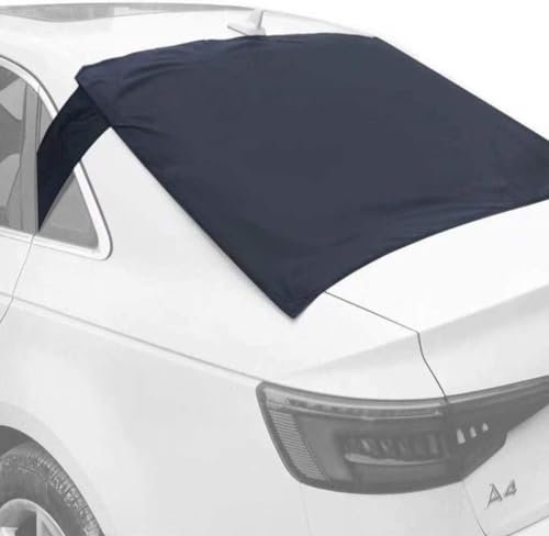 LJSW Bâche Protection Magnétique Pare Brise Arrière Voiture,Housse de Voiture Amovible,pour Pare-Brise Contre la Neige, la Glace, Le Gel, la poussière, Les Rayons UV et Le Soleil. Accessoires Auto