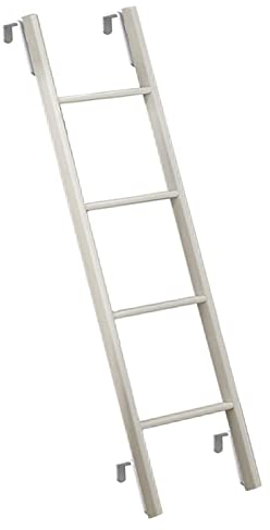 Hochbett Leiter Kurze Wohnmobil-Etagenleiter für Wohnwagen, Nur Hängende Installation, Ersatz-Etagenbettleiter, Verstellbare Leiter mit Haken, 130/140/150 cm (Color : White, Size : 116cm/45)