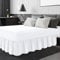 Linen Home Extra tiefes Rüschen-Spannbetttuch für Super-King-Size-Bett, Volant-Spannbetttuch, Mikrofaser, weich gebürstet, pflegeleicht, bügelfrei (Super-King-Size-Bett, Weiß)