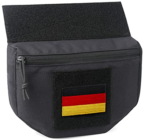 WYNEX Tactical Drop Pouch für Chest Rig, Unterbauch-Tragetasche für Ausrüstung Utility Tool Dangler Organizer Pouch für JPC CPC AVS Vest Hook-and-Loop Add-on Pouch