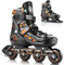 Hikole Inline Skates 2in1 verstellbare Schlittschuhe Kinder - Inliner für Erwachsene und Jugendliche - ACEB7-Lager - Eislaufschuhe Kinder