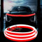 Auto Haube Licht, 70 Zoll Auto LED Tagfahrlicht Streifen, 12V Flexible Scheinwerfer Universal Motorabdeckung Dekoration Außenzubehör für Autos, SUVs, LKWs, Dynamic Scan Start-up Effekt (Rot)