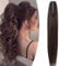 Sego Ponytail Extension Haarteil Echthaar Zopf mit Klammer Clip in Pferdeschwanz Haarverlängerung 100% Remy Haar Hair Piece glatt 22''(55cm)-120g Dunkelbraun#2