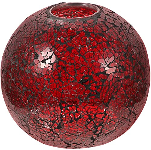 Angoily Eleganter Vintage Mosaik Glas Lampenschirm Rot Lampenschirm Für Tischlampen Home Decor