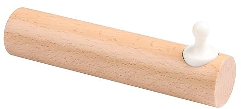 OCIOLI Toilettenpapierhalter Wandhalter aus Holz Toilettenpapierhalter Papierhandtuchhalter Küchenrollenhalter mit Seitenhaken Toilettenaufbewahrung für Bad, Küche, Schlafzimmer, Wohnzimmer (Holz)