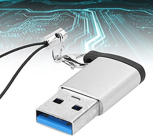Lanyard USB 3.1GEN1 Estándar 200MB / S 3Pcs Conectores Adaptador Tipo C, para Dispositivo Tipo C (Plata con cordón)