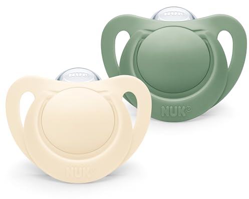 NUK for Nature Babyschnuller | 0−6 Monate | Nachhaltige Silikonschnuller | Hergestellt aus 100 % natürlichen Rohstoffen | Von 99 % der Babys akzeptiert | BPA-frei | Grün | 2 Stück
