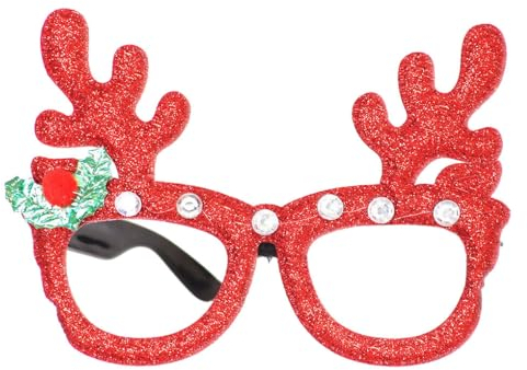 WNDUOKXH Besondere, originelle dekorative Gläser für unvergessliche Feiertage, Weihnachtsschmuck, Weihnachtsgläser, Mehrfarben, Rote Geweihe