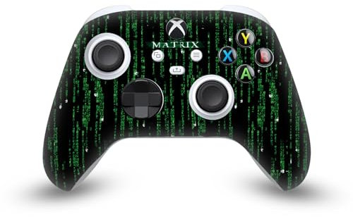 Head Case Designs Offizielle The Matrix Codes Wichtige Kunst Vinyl Haut Gaming Aufkleber Abziehbild Abdeckung kompatibel mit Xbox Series X/S Controller