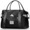 FIORETTO Damen Reisetasche Sporttasche Handgepäck Weekender Bag Schwimmtasche Wasserdicht Travel Bag Duffle Bag Fitnesstasche Trainingstasche für Damen Schwarz Medium