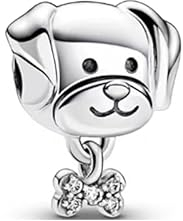 GHMIOU Charms 925 Sterling Silber 5A Zirkonia Charm Anhänger für Armband Charm Bead Pendant für Europäische Armbänder Halsketten Schmuck Geschenk für Damen Frauen (Pet dog)