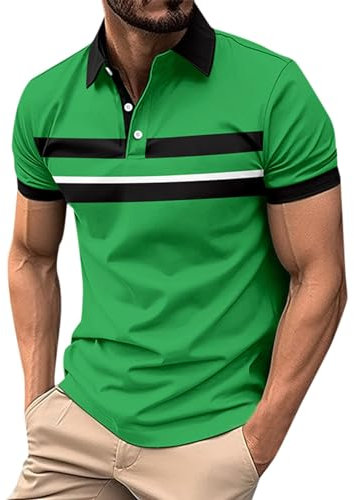 Golf Polo Shirts for Men, Tops Mens UK, Men's Shirts, Sport Clothes Men Grey Shirt 5XL Burgundy Tees (Green, XXL)