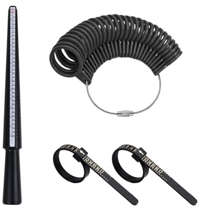 Set Con 4 Strumenti Di Misurazione Per Anelli In Plastica, Misuratore Di Dimensioni Anelli, Calibro Per Anelli, Anello Misuratore, Combinazione Misuratore Anelli, Strumento Per Misurare Il Diametro