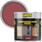 INNOV8 COATINGS COMPOSITE DOOR PAINT - 750 ml - No Primer or Top Coat - Fast Drying - Satin Finish - Ruby RED - Exterior Door Paint