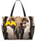 ZHONGSK Große Strandtasche für Damen, große Kapazität, Strandtasche, Stern-/Pool-Tasche mit Reißverschluss und Taschen, faltbare Handtasche für Fitnessstudio, Reisen, Einkaufen, Skulptur Elefant,