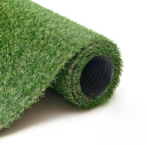 TAPISO Canyoo Césped Artificial Altura De 20mm Hierba Sintética Jardín Terraza Balcón Piscina Alfombra Exterior Color Verde Resistente Césped por Metros Césped A Metros 300 x 250 cm
