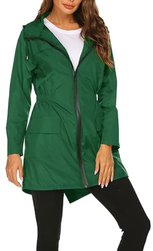 Leichte Regenjacke mit Reißverschluss und Kapuze für Damen Jacken Erweiterungen Schwanger