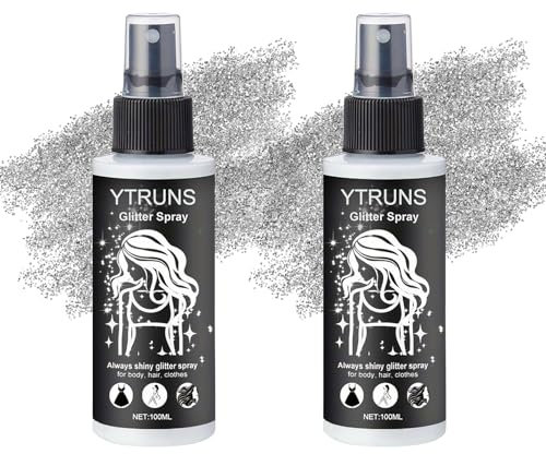 MKNZOME Glitter Spray per Capelli, Corpo e Vestiti - Impermeabile e Brillantini per Viso, Halloween, Natale, Club, Feste