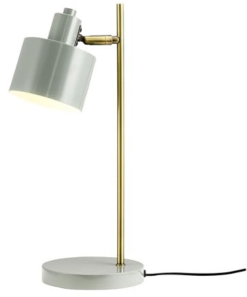 Dyberg Larsen Ocean Tischlampe Grau Ohne Leuchtmittel | Modische Lampe für Nachttisch oder Wohnzimmer | Leichte Tischlampen im Dänischen Design | Tischleuchte mit Kabel für den Innenbereich E14/40W