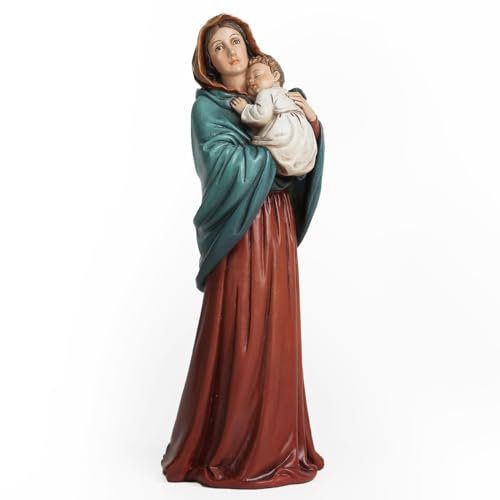 BC Statue Madonna der Straßen, gesegnete Jungfrau Maria, Heilige Mutter, Heimdekoration, religiöses Geschenk, 23,4 cm hoch, Renaissance-Skulptur, handgefertigt von Buildclassic