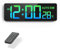 REACHER 16.5 Inch Large Wall Timer and Digital Clock with Countdown Timer, Remote Control, Auto Dimmer, 12 Color Changing, Temperature, LED Display for Classroom, Gym, Office, Living Room, Kitchen