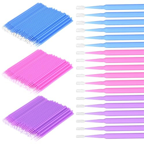 CIATBYYJ 240 Pcs Touch up Brushes, Micro Paint Brush for Repairing Car Paint Chips, Eyelash Brushes for Makeup, Precisely Apply to Each Area Mini Brush for Cleaning Keyboards, Small Electronics