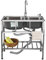 Fregadero Industrial de Acero Inoxidable Fregadero de cocina de acero inoxidable para restaurante, fregadero de cocina grande, fregadero comercial con grifo, unidad comercial de acero inoxid