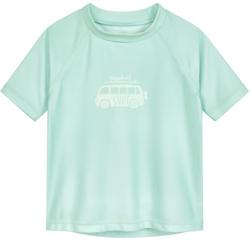 Playshoes Unisex Kinder Badeshirt Rash-Guard-Shirt, Surf-Bus, 110-116
