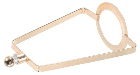 Lampenschirm Harfenhalter Gold E27 mit 4cm Loch, aus Eisen | Metallring, 1 Stück, 14,5x10x6 CM, für Stehlampenfüße und Stoffschirme, Leicht Austauschbar