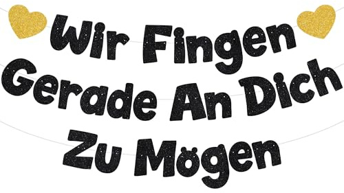 Tasoraor Abschied Kollegin Deko Girlande - Ruhestand Dekoration Wir Fingen Gerade An Dich Zu Mögen Girlande, Lustiges Dekorationen für Rente Party Abschiedsparty Frau Mann (Schwarz Gold)