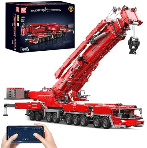 Mould King 17008 Technik Kranwagen, Ferngesteuertem Raupenmodell 8506 Teile | Motorenantrieben Hochleistungs-Luft-LKW-Spielzeug für Erwachsene