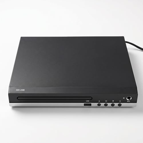 Zunate DVD Player with USB Port and Remote Control for Home Theater Multi Region Playback 1080P HD (UK Plug)