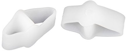 PRO 11 WELLBEING New Double Looped Toe Gel Spreaders Stretchers Straighteners Alignment Bunion (Small-Medium) White