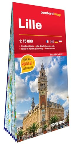 Lille 1/15.000 (carte grand format laminée - plan de ville)