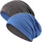 Hatstar®2in1 Reversible Unisex Beanie | Damen und Herren Mütze | Übergangsmütze für Frühling und Sommer | SoftTouch Poly - Baumwolle | leicht & weich (dunkelgrau/blau meliert)