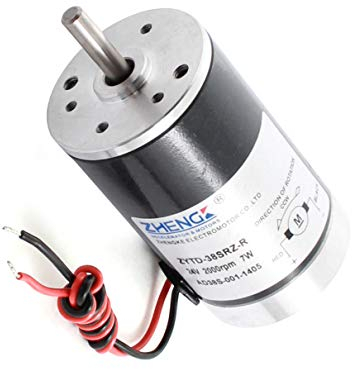 Aexit 24V 2000 U/MIN Geschwindigkeit 7W 5mm Durchmesser Schacht Kabel Verbinden Metall DC Motor