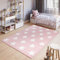 TAPISO Pinky Teppich Kurzflor Kinderteppich Kinderzimmer Rosa Weiß Pastellfarben Modern Geometrisch Stern Spielteppich ÖKOTEX 160 x 220 cm