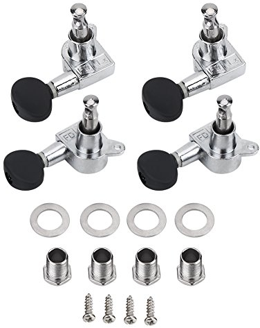 Alomejor Mechaniken Stimmwirbel 2R2L Stimmwirbel Saitentuning mit Schrauben für Ukulele DIY Teile