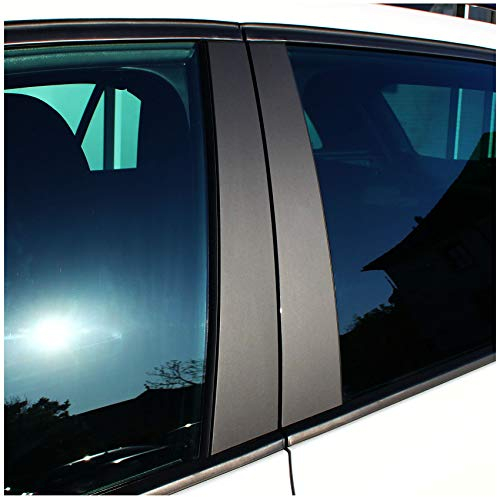 AlphaShield Lackschutz Folie Set für B C Säule Zierblenden Aufkleber Auto Selbstklebend Zubehör Passgenaue Klebefolie (90µm 3M 2080 Matt Schwarz, Vorfacelift FX04)