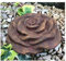 Radami Stein Rose Steinrose Rosenblüte Blüte Blumen Steinguss frostfest wetterfest Garten Deko Rost Metall Optik Handarbeit/aufwendig von Hand bemalt (13cm-Rost-Patina)