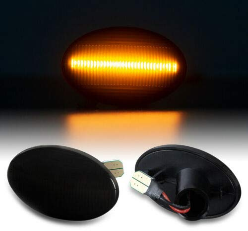 MR-Style LED Seitenblinker Schwarz [71018-1], 2 Blinker kompatibel mit Combo Corsa B Tigra A Astra F