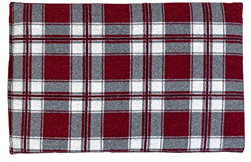 GIRAFFENLAND Rapssamenkissen 30 x 20 cm, Flanell karo-rot - Als Wärmekissen & Kältekissen - Körnerkissen für Mikrowelle und Backofen - Rapskissen, 30x20cm