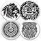 MySweetStitch Freestyle Libre 1 & 2 Sensor Sticker 4er Set Wild mit Belüftungsloch, Made in Germany