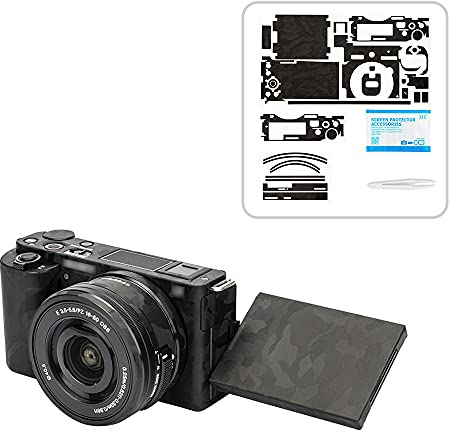 KIWIFOTOS Anti-scratch Protection Sticker for Sony ZV-E10 Mirrorless Camera with 16-50mm Lens Kit Non-slip Cover Film (Camouflage Pattern)
