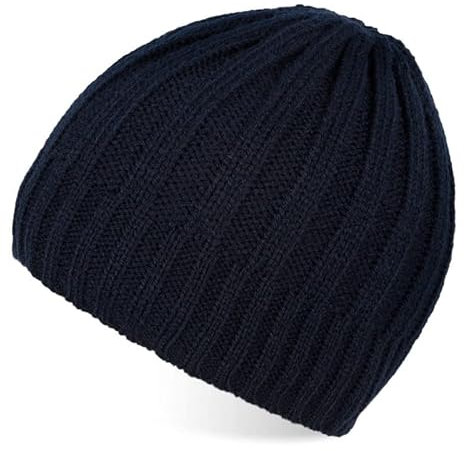 HERREN MARINE WINTERMÜTZE MÜTZE AUS WOLLE PAOLO PERUZZI A-07-DB