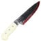 Ultra Halloween Bloodied Fake Cream Handled Knife Fancy Dress Accessory Prop 30cm Long Slasher with Fake Blood Chopping Knife Toy Plastic Weapon Pretend Cosplay Novelty Butcher Dressing Up