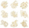 OLYCRAFT 9 Stück 4x4cm Goldene Metall Aufkleber Blumen Aufkleber Selbstklebende Henna Mandala Aufkleber Goldene Epoxid Aufkleber Für DIY Sammelalben Epoxidharz Kunsthandwerk Wasserflaschen Dekor