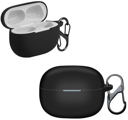 CONAPIKA Cover per Xiaomi Redmi Buds 5 Pro con Moschettone,Ultrasottile Antiurto Antigraffi Ricarica Auricolari Custodia Protettiva Resistente Flessibile Protezione Silicone Liquido Morbida Cover Case
